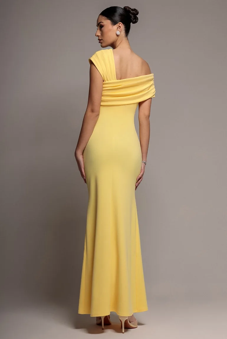 فستان جوديفا أصفر ماكسي بقصة ميرمايد - 1