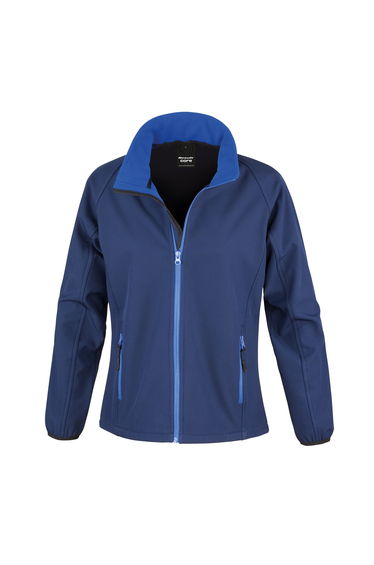 Result Womens/Ladies Core Printable Softshell Jacket - Navy /Royal