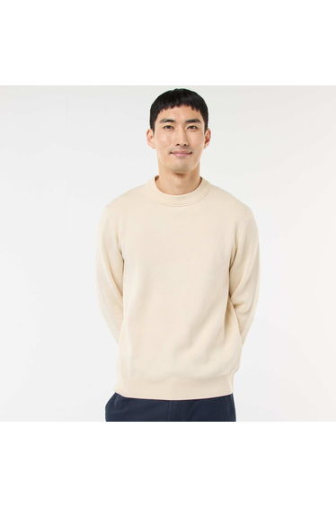 Plain Crew Neck Sweater WHITE