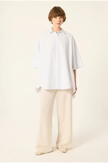 STRIPED POPLIN SHIRT