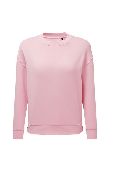 TriDri Womens/Ladies Recycled Zipped Sweatshirt - Light Pink