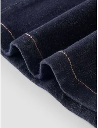 Women's Flared Denim Skirt With Belt - 5