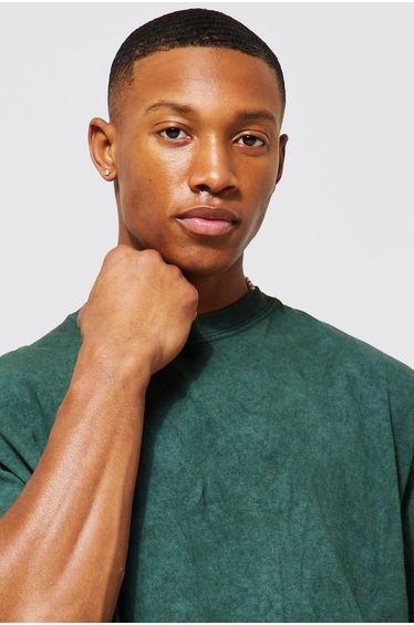 Oversized Limited Edition Acid Wash T-shirt - green