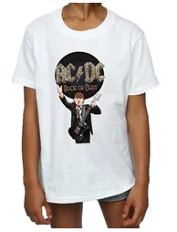 AC/DC Girls Rock Or Bust Angus Young Cotton T-Shirt - White - 2