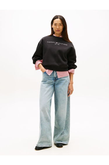 Corp Logo Modern Sweatshirt Black