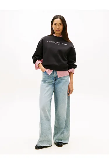 Corp Logo Modern Sweatshirt Black