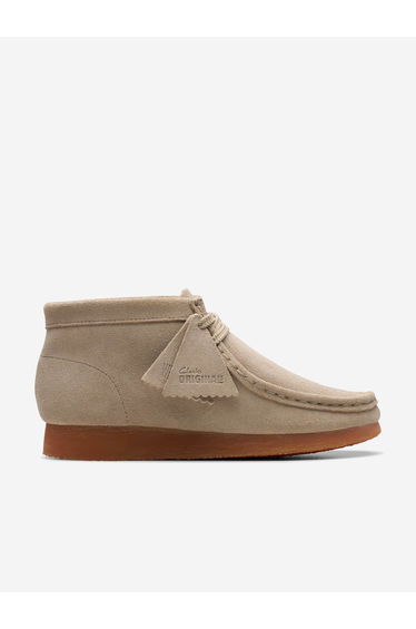 Kids Wallabee Boots in Beige