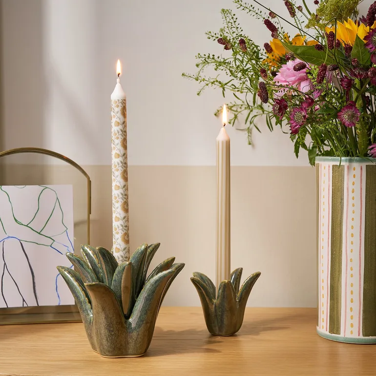 Set of 2 Yassia Printed Candles - 1