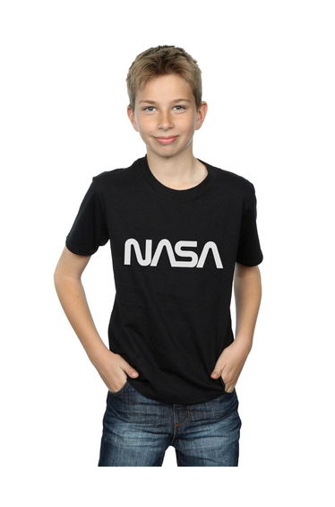 NASA Boys Modern Logo T-Shirt - Black