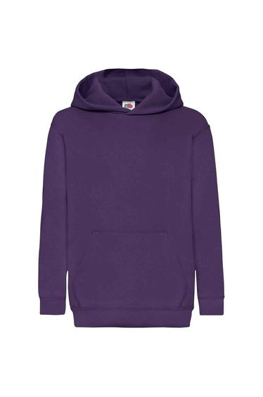 Fruit of the Loom Childrens/Kids Classic Hooded Sweatshirt - Purple