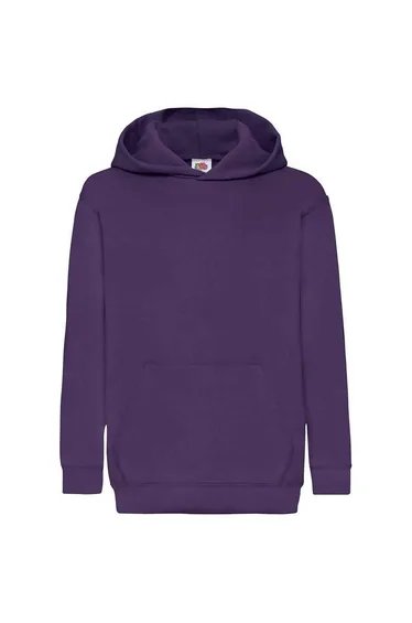 Fruit of the Loom Childrens/Kids Classic Hooded Sweatshirt - Purple