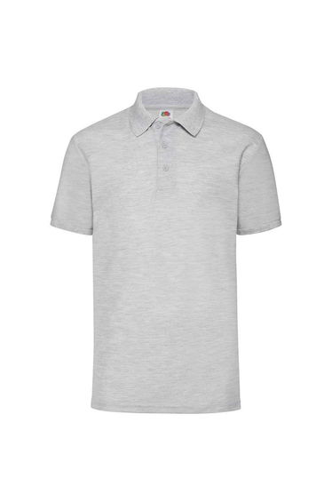 Fruit of the Loom Mens Pique Polo Shirt - Heather Grey