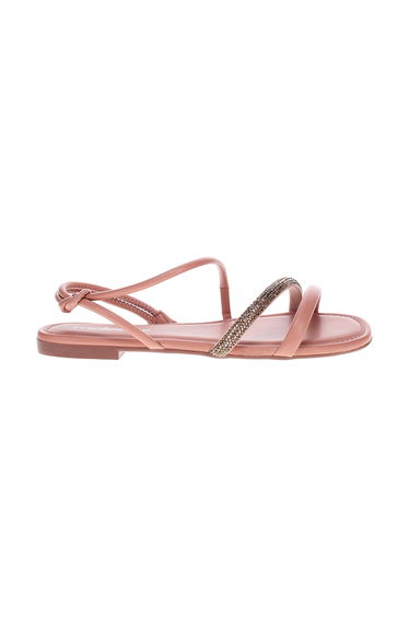 Embellished Open Toe Flat Sandals