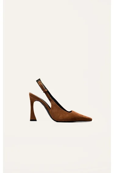 حذاء كعب عالي بريتي ليتل ثينق باللون البني