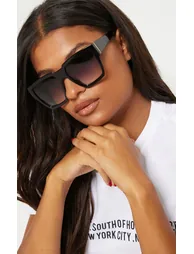 Black Oversized Square Sunglasses