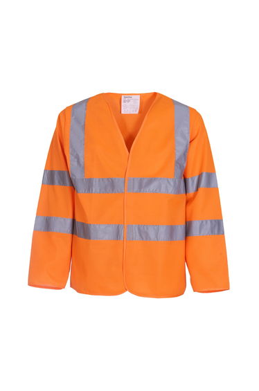 Yoko Mens Hi-Vis Long-Sleeved Jacket - Orange