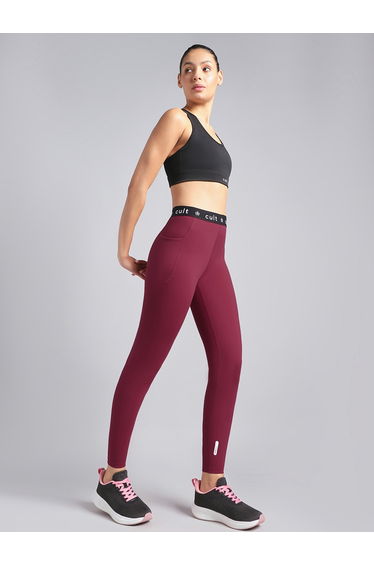 Women Maroon Move Easy Leggings