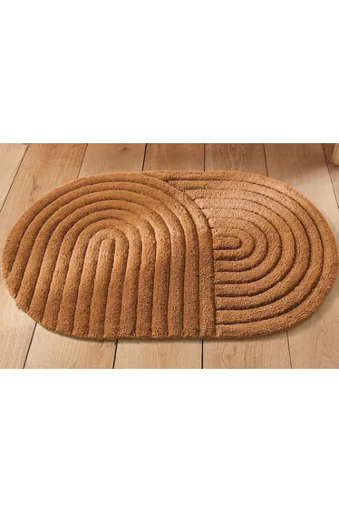 سجادة حمام قطن بزخرفة نافرة