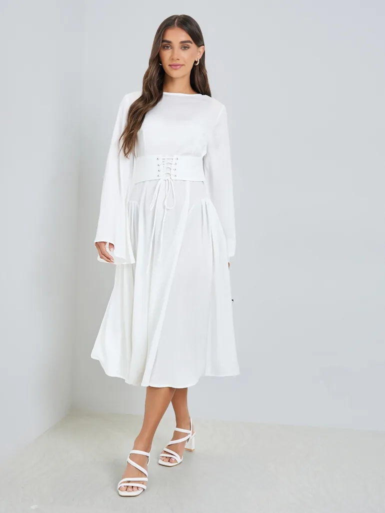 women's a line dress with sleeves long sleeve bridesmaid dresses south africa Lantern Sleeves A Line V Neck  Bridesmaid Dresses Pink