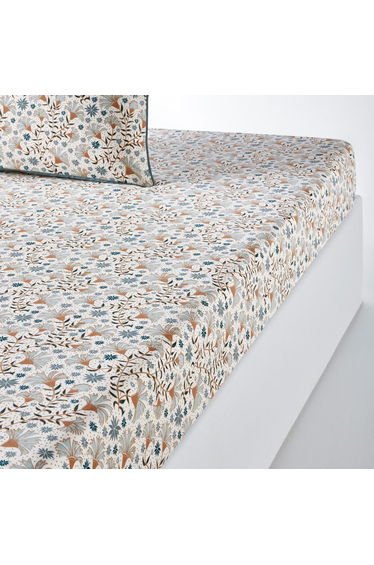 Kalyan Floral Fitted Sheet in Cotton Percale