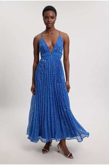 Beaded Embellished Full Maxi Dress