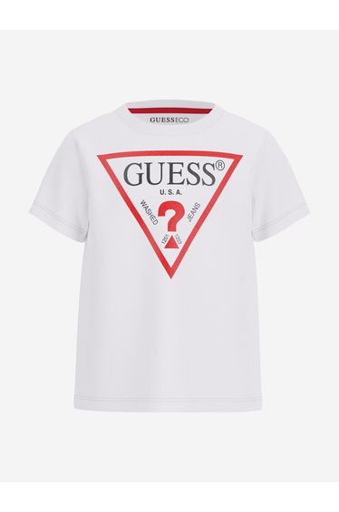 Boys Logo Print T-Shirt in White