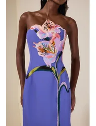 Embroidered Off-Shoulder Midi Dress - 9