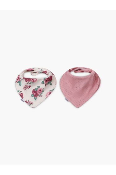 Pack of 2 - Bandana Bib Adjustable Snap Nickel Free