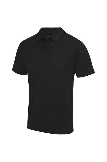 AWDis Just Cool Mens Plain Sports Polo Shirt - Jet Black