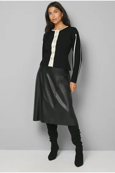 Contrast Knitted Jacket