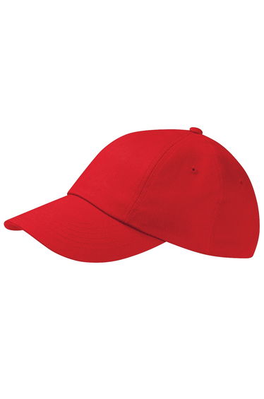 Beechfield Unisex Low Profile Heavy Cotton Drill Cap / Headwear (Pack of 2) - Classic Red