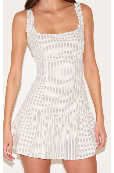 Stone Striped Sleeveless Scoop Neck Shift Dress product thumbnail 4