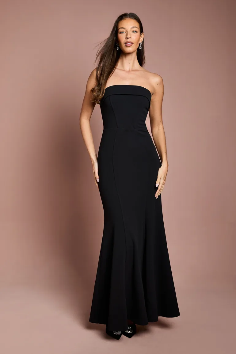 green emerald velvet dress Embellished Fishtail Maxi Dress in Gold - 6 main image 1