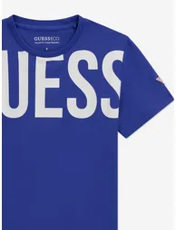 Guess Boys Logo T-Shirt in Blue - 2