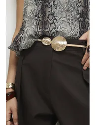 Gold Double Circle Chain Belt