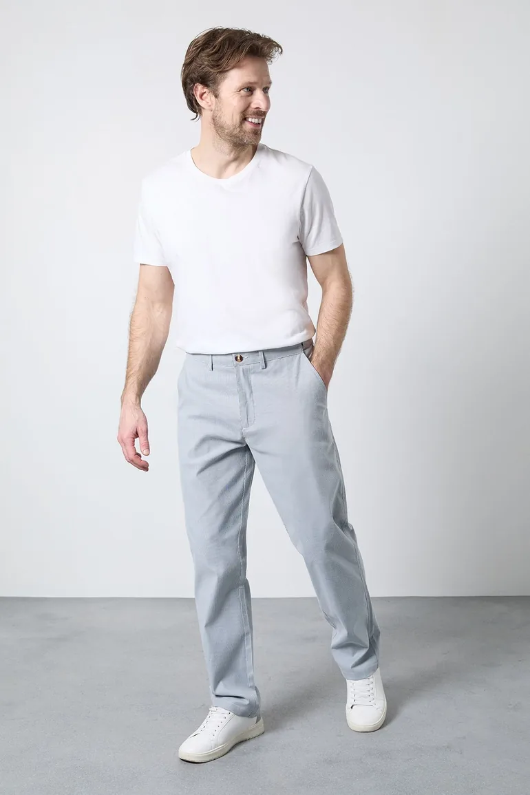 Navy Stripe Premium Chino Trousers - 1