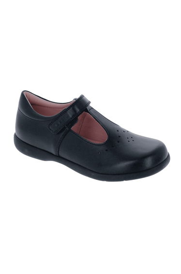 Geox Girls Naimara Perforated Patent Leather Mary Janes - Black