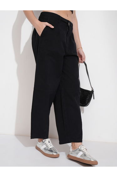 Mid Rise Wide Leg Trousers