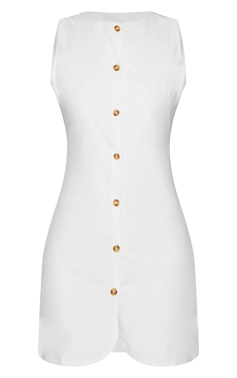 Tall White Button Down Bodycon Dress Prettylittlething : Dresses : VogaCloset Oman Tall White Button Down Bodycon Dress Prettylittlething : Dresses : VogaCloset Oman