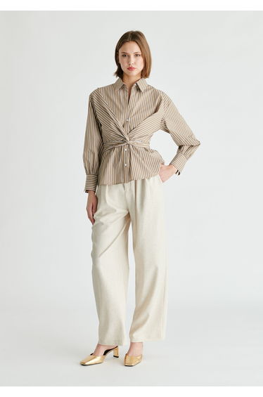 Wrap Tie Waist Shirt