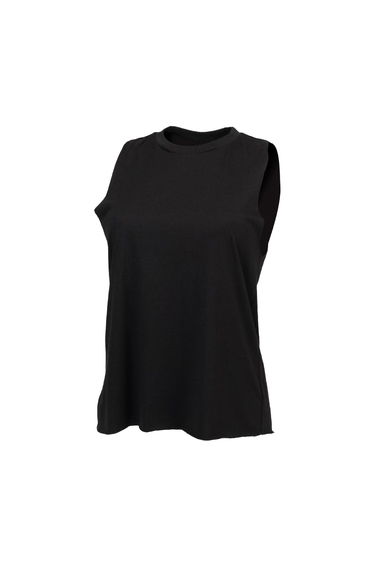 SF Womens/Ladies High Neck Sleeveless Vest / Top - Black