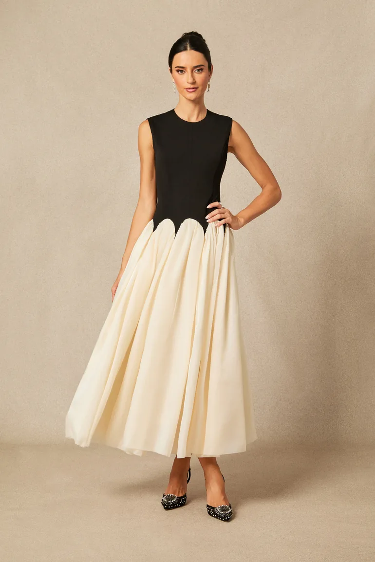Zoey Sleeveless Color Block Maxi Dress - 2