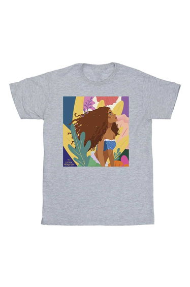 The Little Mermaid Girls Colourful T-Shirt - Sport Grey
