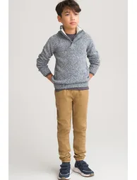Half Zip Jumper/Sweater in Cotton Mix