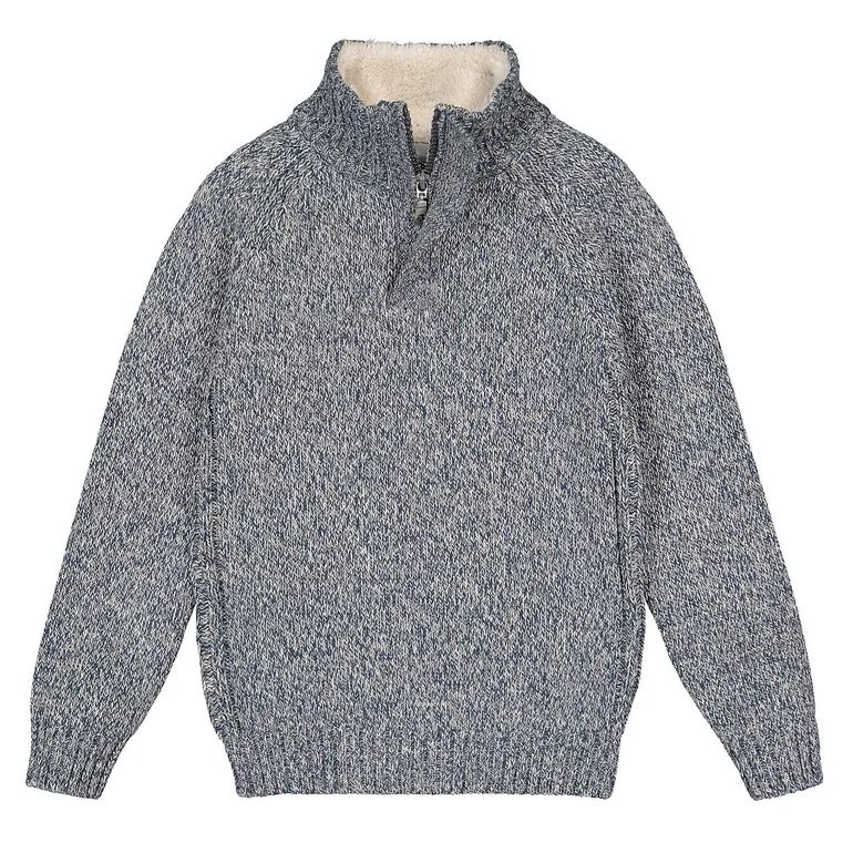 Half Zip Jumper/Sweater in Cotton Mix - 2