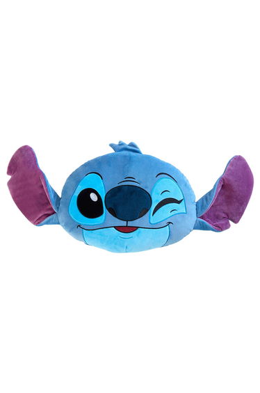 Lilo & Stitch Shaped Filled Cushion - Blue/Purple