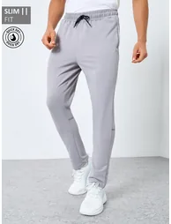 بنطلون رياضي رجالي بقصة ضيقة - رمادي