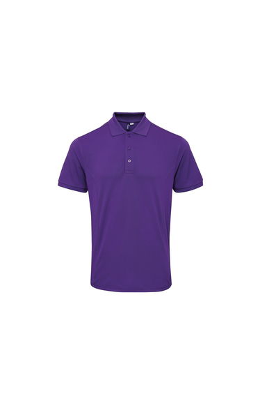 Premier Mens Coolchecker Plus Pique Polo With CoolPlus - Purple