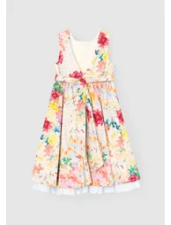 Seren Print Stripe Sash Waist Dress - Multi - 6