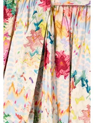 Seren Print Stripe Sash Waist Dress - Multi - 7